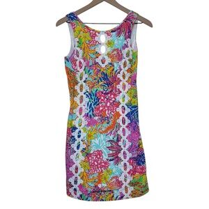 Lilly Pulitzer Ember Sheath Tank Dress Fishing for Compliments Size 4 Resort